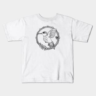 Hummingbird anti-stress&black Kids T-Shirt